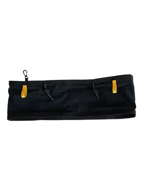 NAK Black Running Waist Belt with Yellow Heritage Tags - Naked Running Band